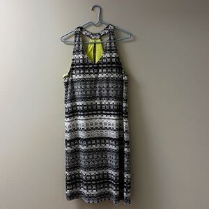 Dakini Black and White Patterned Dress
